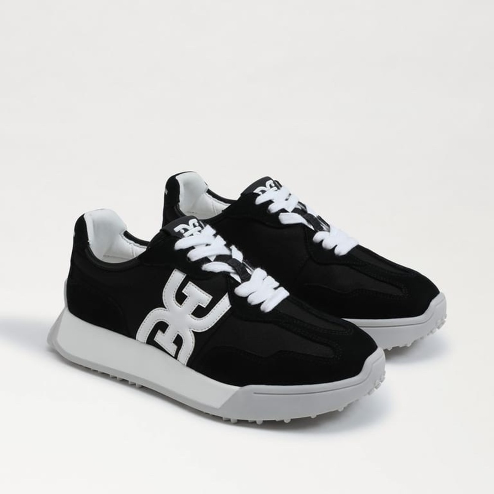 NIB Sam Edelman Langley Lace Up Sneakers - Black Suede
